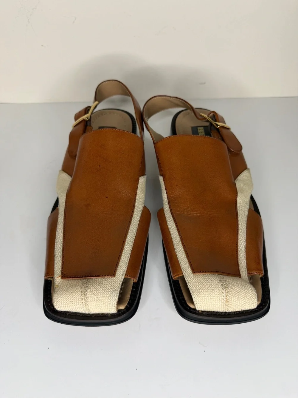 Zengara Sandals Vintage Fisherman Strappy Tan Brown Leather Shoes Mens Size 9M